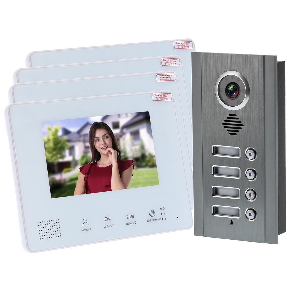 7in Direct Press Type Smart Video Door Phone Intercom System With Electric Strike for Villa House