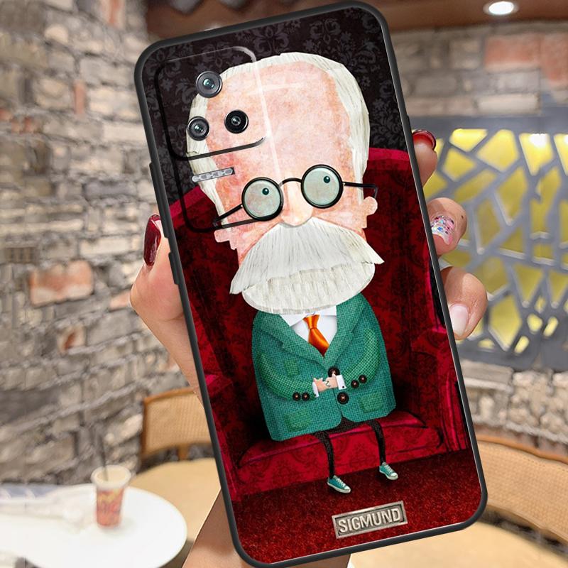 Sigmund Freud Case For Xiaomi 14T Pro 13T 11T 12T 13 14 15 Ultra POCO X6 X7 Pro X3 X5 M6 F5 F6 Pro Cover