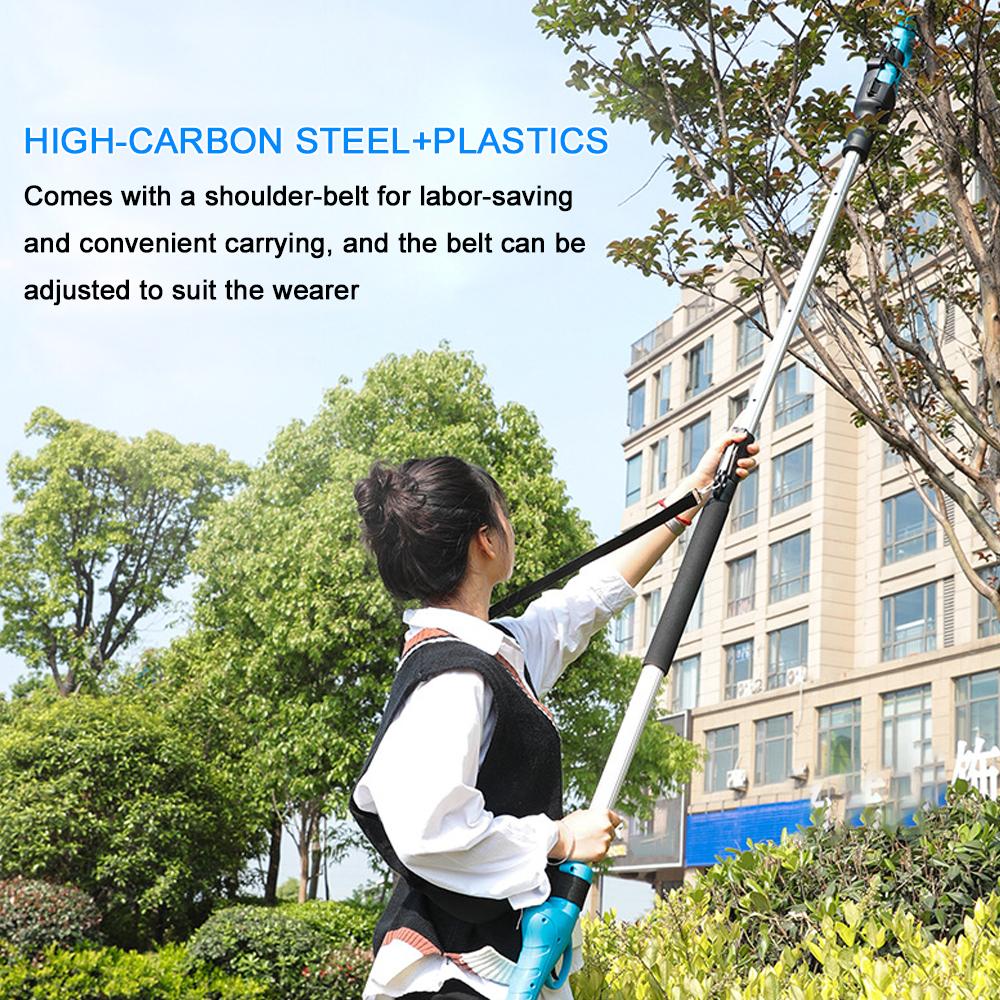 High-carbon Steel Foldable Telescopic Pole Electric Pruning Shear Holder 1.5-1.9m High Branches