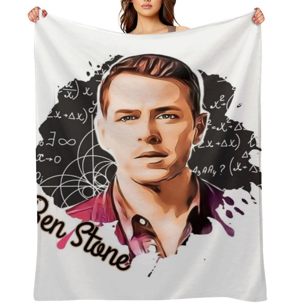 Ben Stone Cartoon Throw Blanket Multi-Purpose Plush blankets ands Plaid on the sofa Blankets