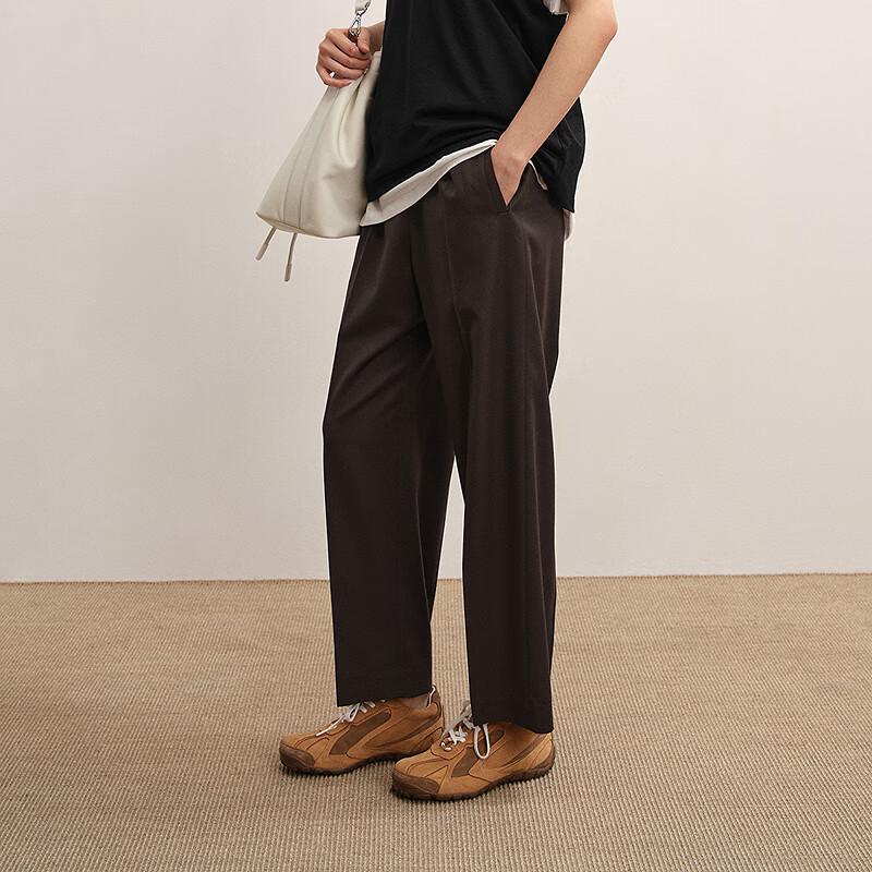 Less 2025 Autumn Casual Straight Cropped Pants