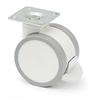 Q&Q EUROPEAN MANUFACTURING - DUNCAN SWIVEL WHEEL Ø65 H81 PLASTIC WHITE FINISH BRAKE WITH BRAKE
