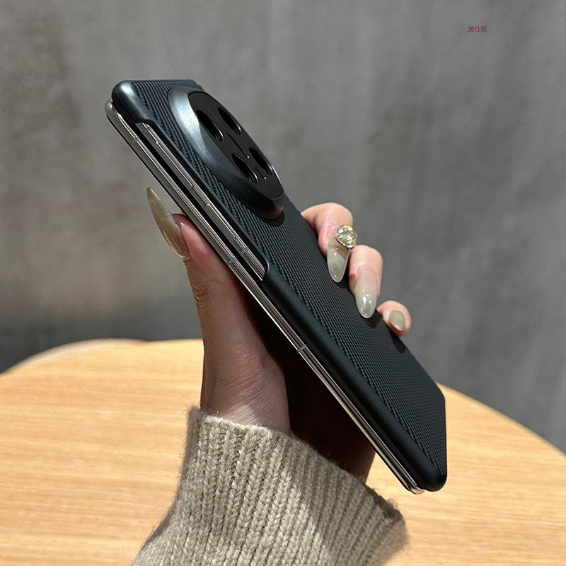 Applicable to Huawei matex6 mobile phone case, carbon fiber pattern folding center axis anti-drop x5 collector's edition new x3 men's leather case