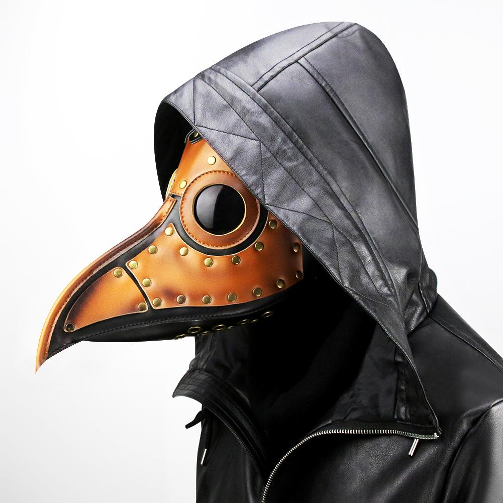 Halloween Steampunk Plague Doctor Black Masquerade Mask for Women
