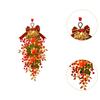 Chinese New Year's Blessing Wreath 2026 Crafting Berry Garland Spring Festival Hanging Ornament for Home Fireplace Restaurant