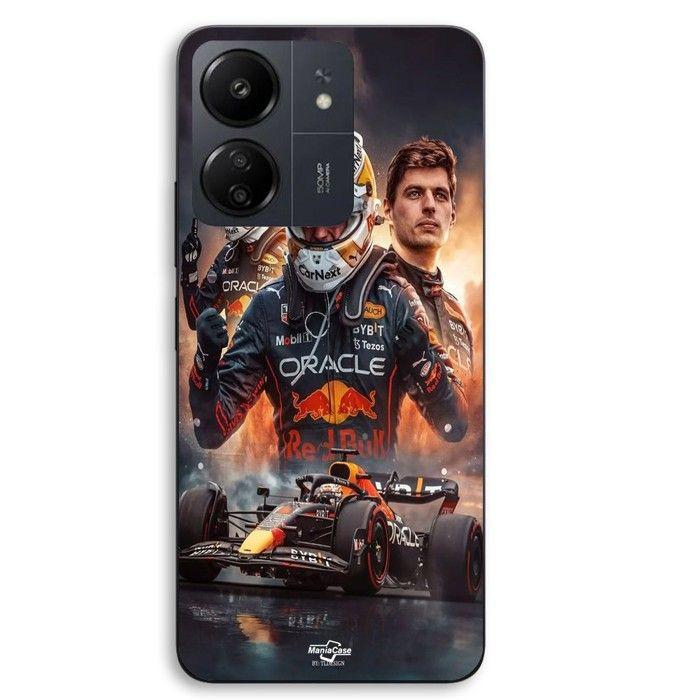 Coque - MANIACASE - Xiaomi Redmi 13C 4G Max - Silicone TPU - Noir - Verstappen F1 art wallpaper