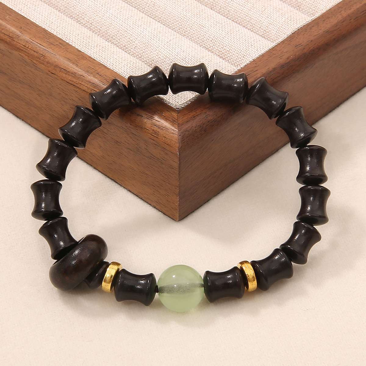 

Деревянный бамбуковый узел Вечная ночь бегущее кольцо браслет аксессуары ювелирные изделия чёрный