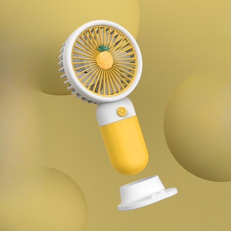 Handheld Small Fan Silent Cool Summer Cute Fan for Student Desktop Portable Cartoon Holder Cool Summer