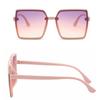 Non-polarized Colorful Square Sunglasses Fashion Plastic Cat Eye Women Sunglasses Men Big Frame Mirror Sun Glasses