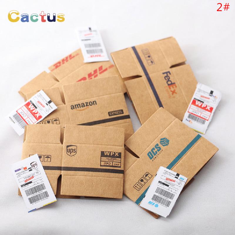 5 Pz/1 Set Mini Scatola di Cartone Express 1:12 Casa delle Bambole Miniatura Scatola Express Decorazione Giocattolo Casa delle Bambole Decorazione Accessori Arredamento