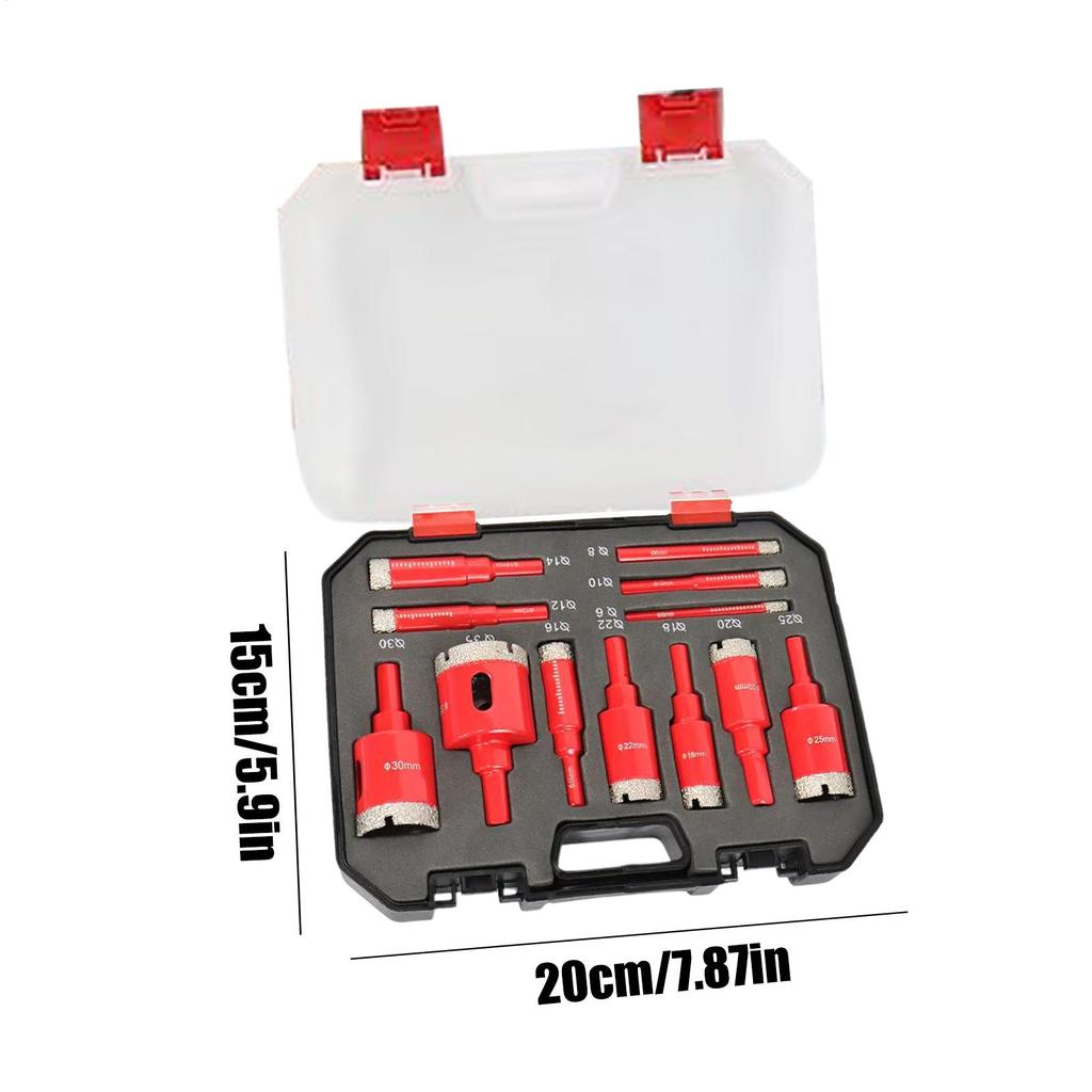 Hole Saw Set For Tile High-Precision With Case Drill Bits For Porcelain Tile For Home Renovation Wall Repair Electrical Wiring