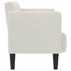 Two Seater Sofa Cream 111 Cm Velvet