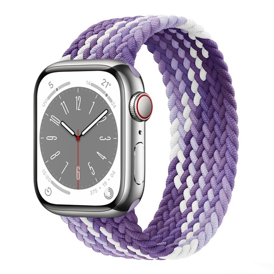 Strap For Apple Watch Band 44mm 40mm 45mm 41mm 49mm 38mm 42mm Elastic Braided Solo Loop Bracelet Iwatch Series 7 Se 3 6 8 Ultra