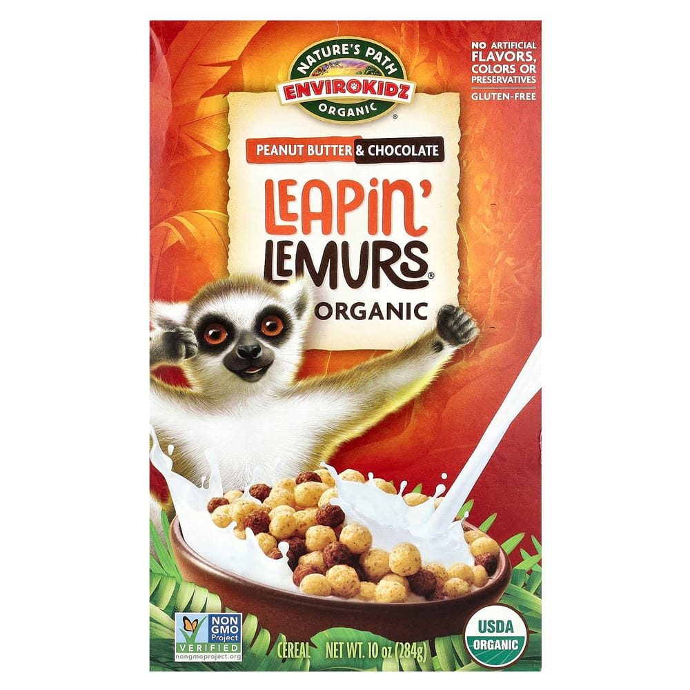 Natures Path Leapin Lemurs Peanut Butter + Chocolate Cereal 284g (10oz)
