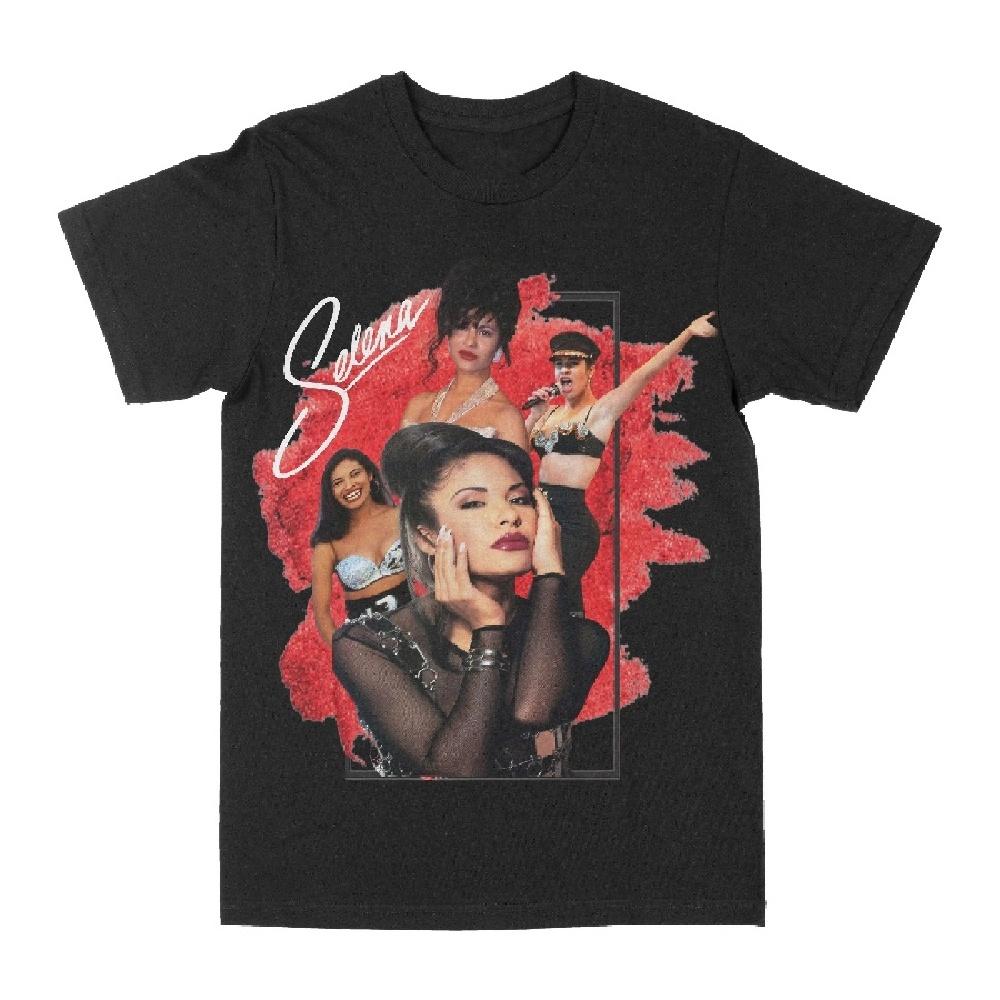 2025 Selena Forever Grafik T-Shirt Herren Damen Baumwoll-Tees Retro Hip Hop Kurzarm Y2k Tops Unisex Sommerkleidung Streetwear XXL schwarz