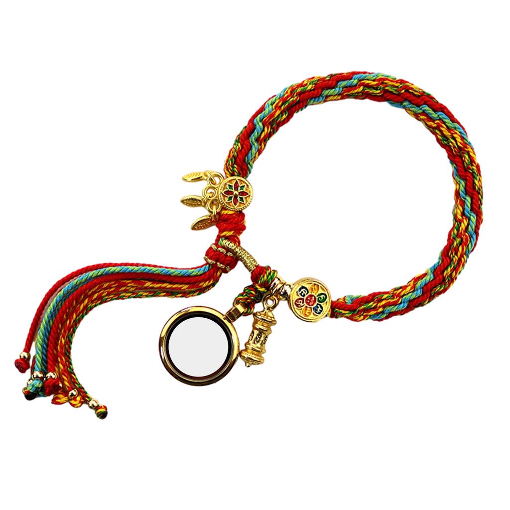 Brățară tibetană în stil vintage, bijuterii. Brățară tibetană rafinată, țesute manual, șiruri de mână, ornament pentru petreceri de adunări