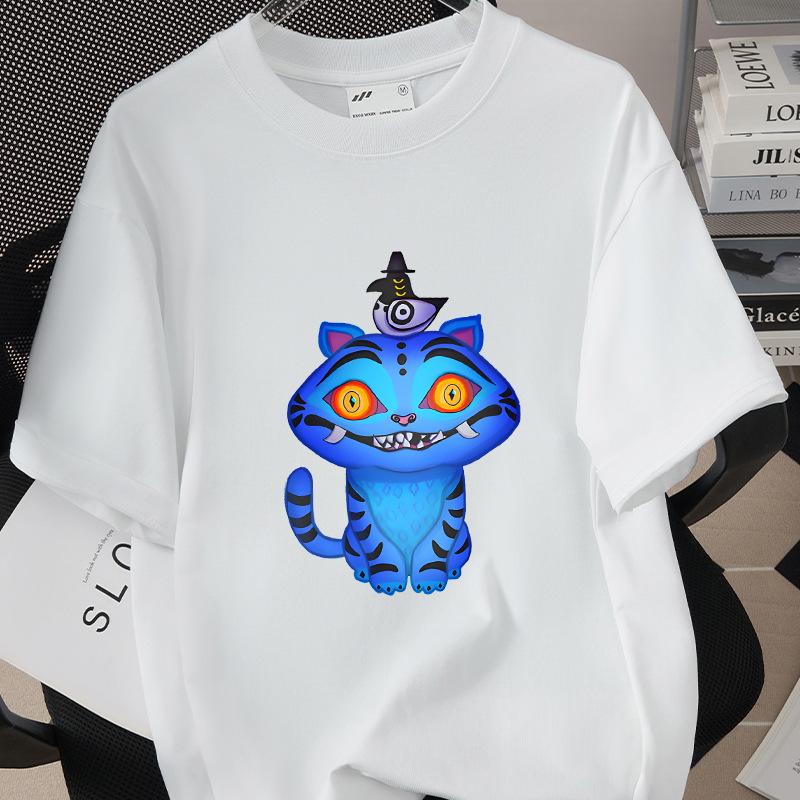 Kpop Korean Wave Witch Hunt Trendy Casual Short Sleeved Printed T-shirt 5988