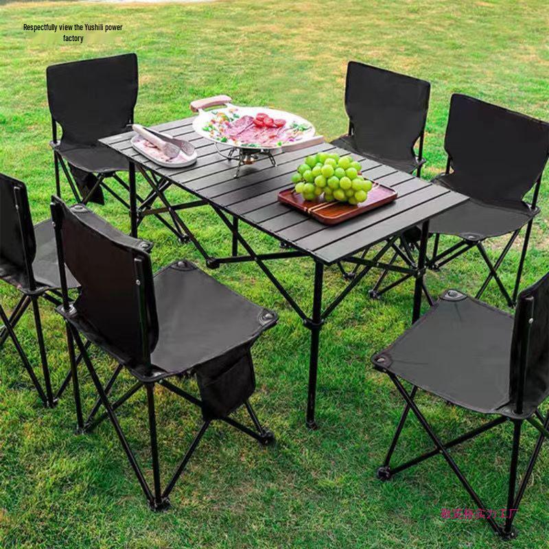 Tragbares Outdoor-Klapptisch- und Stuhlset für Camping, Grillpartys und Terrassen