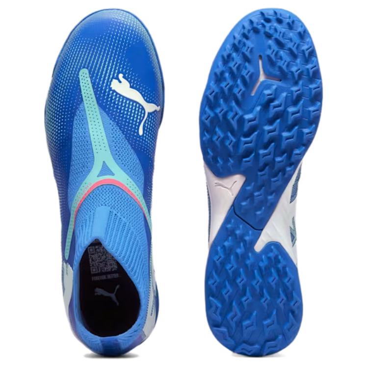 New PUMA FUTURE 7 MATCH MG Multi Ground Artificial Ground Abrasion Resistant Breathable Soccer Shoes Men's Blue White 107930-01