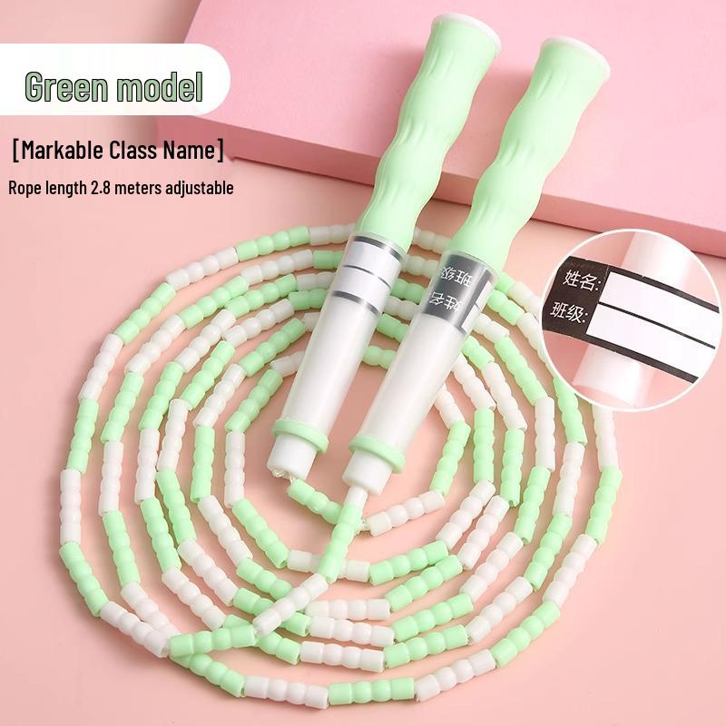 

Бамбуковая скакалка для детского сада и учеников начальной школы зелёный