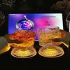 Rotating Whiskey Glass Set with Luminous Coaster