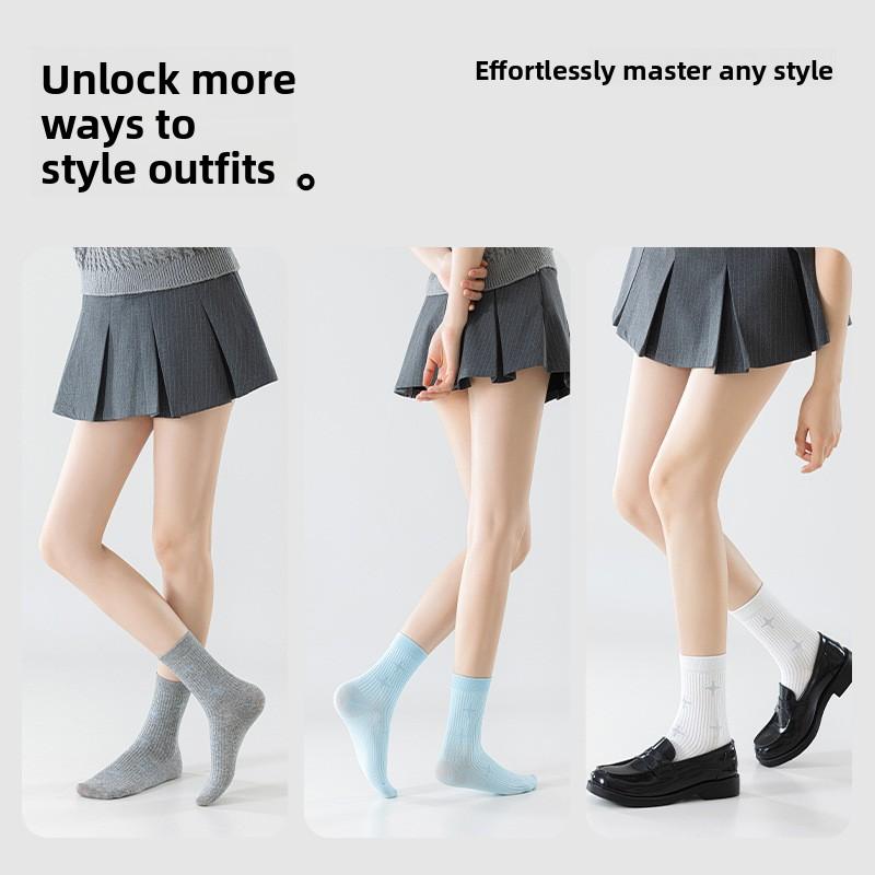 Boneless Socks for Women, Loose and Versatile Mid-calf Socks for Autumn and Winter