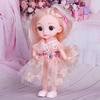 16CM mini pohyblivá 21 spojená panenka Dívčí hračka 3D Big Eyes BJD Princess Kompletní oblečení Kolekce šatů Dětská panenka Dárek