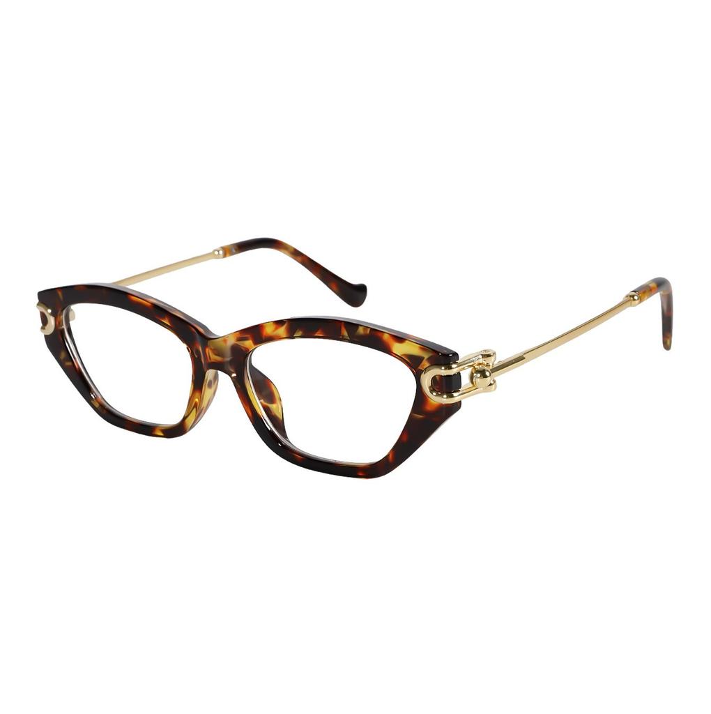 New cat eye sunglasses women's high-end European and American style fashion glasses metal beads glasses legs sunglasses