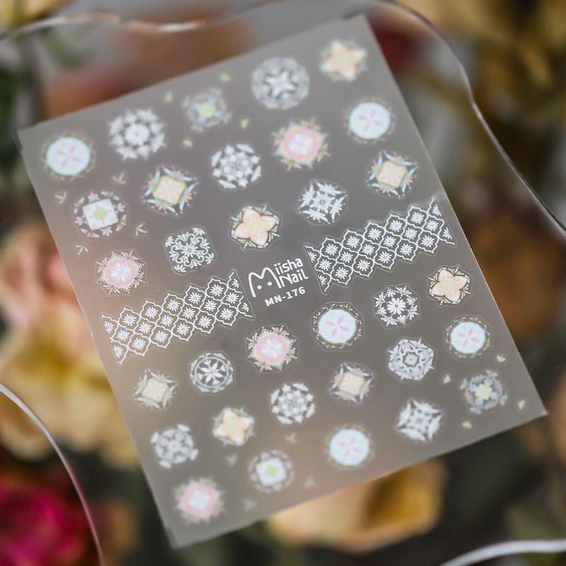 

Qiji Bohemia Pattern Three-Dimensional Relief Nail Sticker Waterproof Nail Sticker Decorative Decals Ornament Mn176 MN176