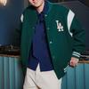 New MLB College Style Series Baseball Jacket Unisex Dark Green 3AJPV0934-07GND