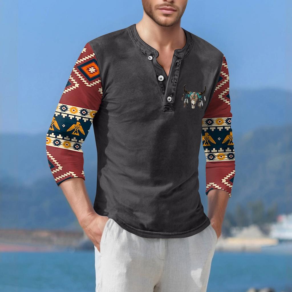 Herre T-skjorte Street Casual Mote Kortarmet Topp