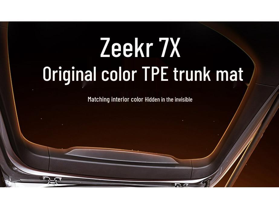 Trunk Mat for Zeekr 7X 2025 Model - TPE Car Interior Rear Mat and Decorative Foot Accessories