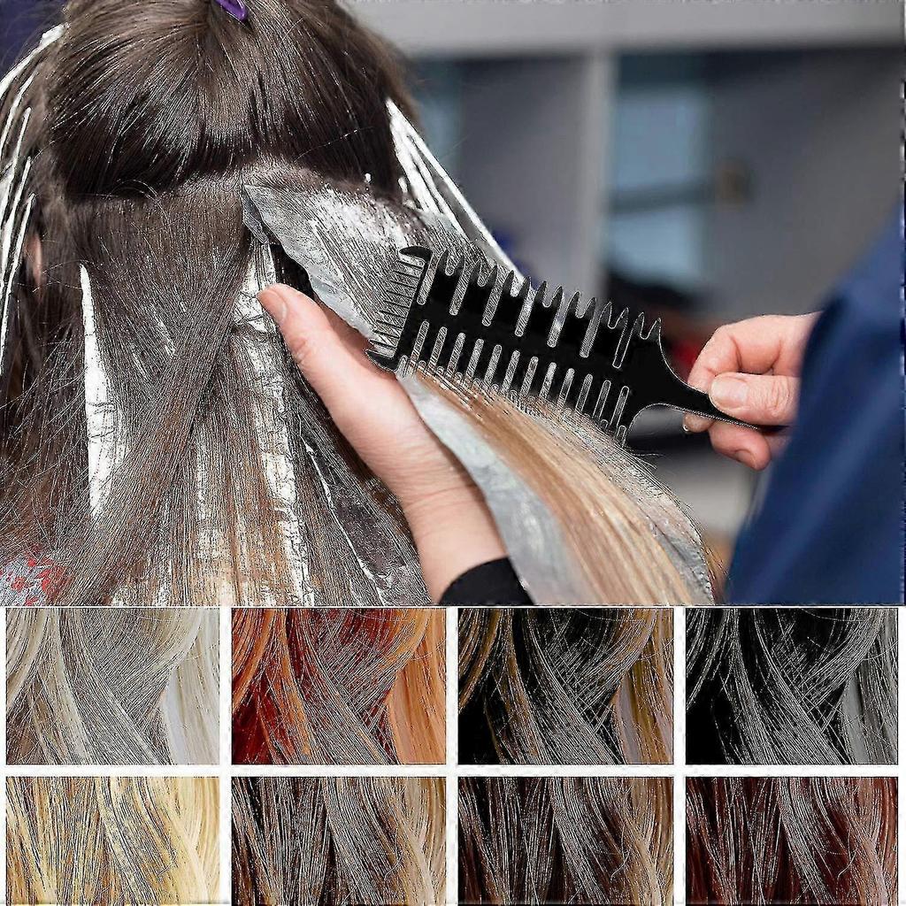 3-Piece Hair Highlighting Comb Set, 3-Way Weaving & Foil Styling Tools for Hair Coloring