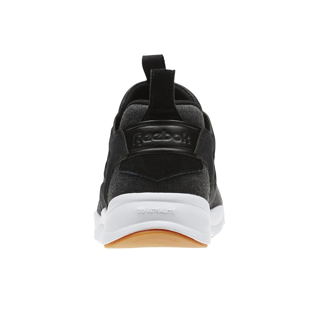 Reebok Furylite Heather Fabric Synthetic Leather Comfortable Breathable Lightweight Low Top Lifestyle Shoes Unisex Sneaker Black CM9949