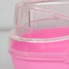 Hamster Carry Case Cage Portable Lightweight Small Animal Carry Case for Outdoor Travel Pink