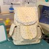 Schoolbag French Gentle Wind Floral Backpack Female Lace Edge Student Schoolbag Soft Cute Cream Wind Girlish Backpack Manufacturer