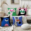 Pillow Case Cartoon Cute Animal Cute Office Sofa Dorm Chair Back Short Plush Double-Sided Printing Home Cushion Cover