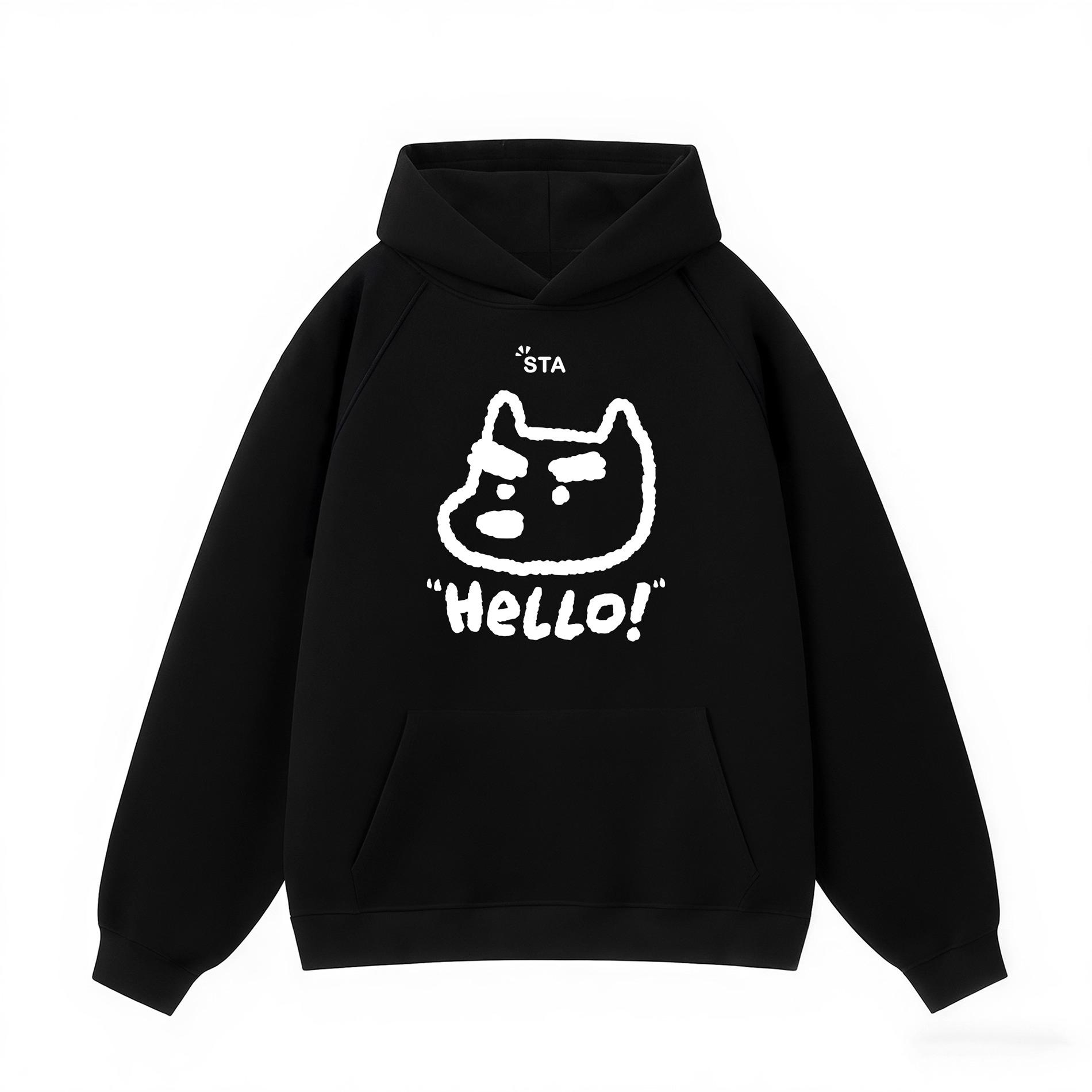 

Весенний и осенний толстовка с капюшоном в американском стиле с забавным принтом собаки с густыми бровями для мужчин и женщин Ретро-бренд High Street 3XL