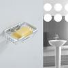 Soap Dish Space Aluminum Wall Mounted Self Draining Soap Holder for Bathroom Kitchen