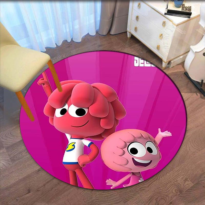 Jelly Jamm Printed Round Rug Carpet Chair Rug Area Rug Entryway Doormats,for Office Chair Living Room Bedroom Kitchen Room.