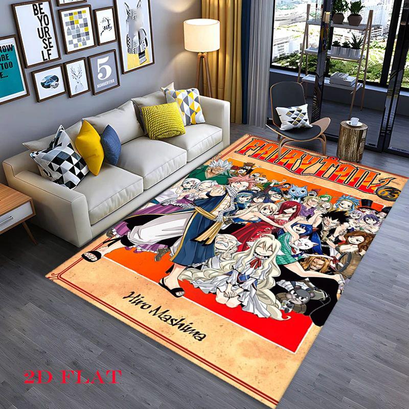 Fairy Tail Manga Volume One Cover Carpet Floor Mats Living Room And Bedroom Mats Dormitory Decoration Room Bathroom Mat