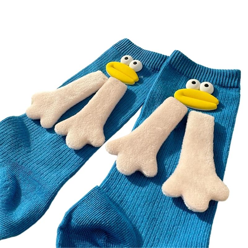 Cartoon Doll Crew Socks Casual Cotton Socks Trendy Ankle Socks Calf Socks Loose Socks for Women Girls Middle Tube Socks