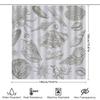 Beautiful Sea Life Print Shower Curtain with Rustic Silver Tones Perfect for a Nautical or Beachy Bathroom Decor Theme