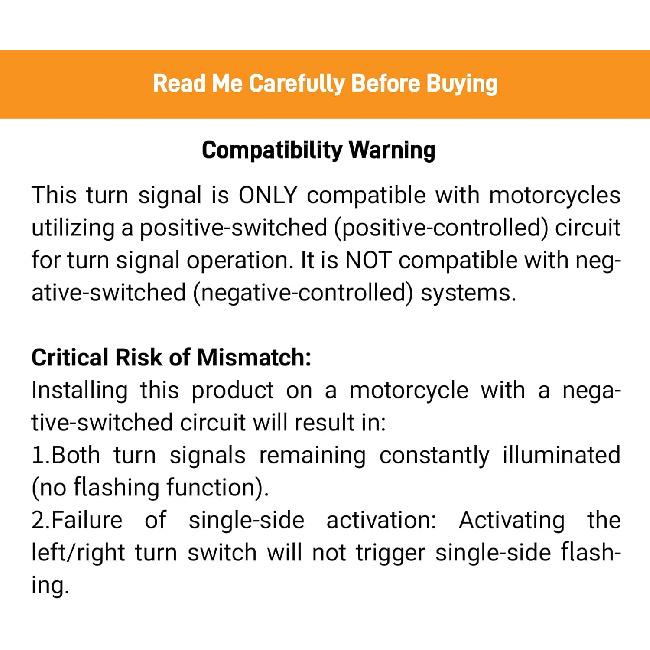2PCS Led Motorcycle Turn Signals Projector Blinkers, Motorcycle Front Rear Turn Signals with Projection Arrow, 3 Wire Turn Signal Lights for