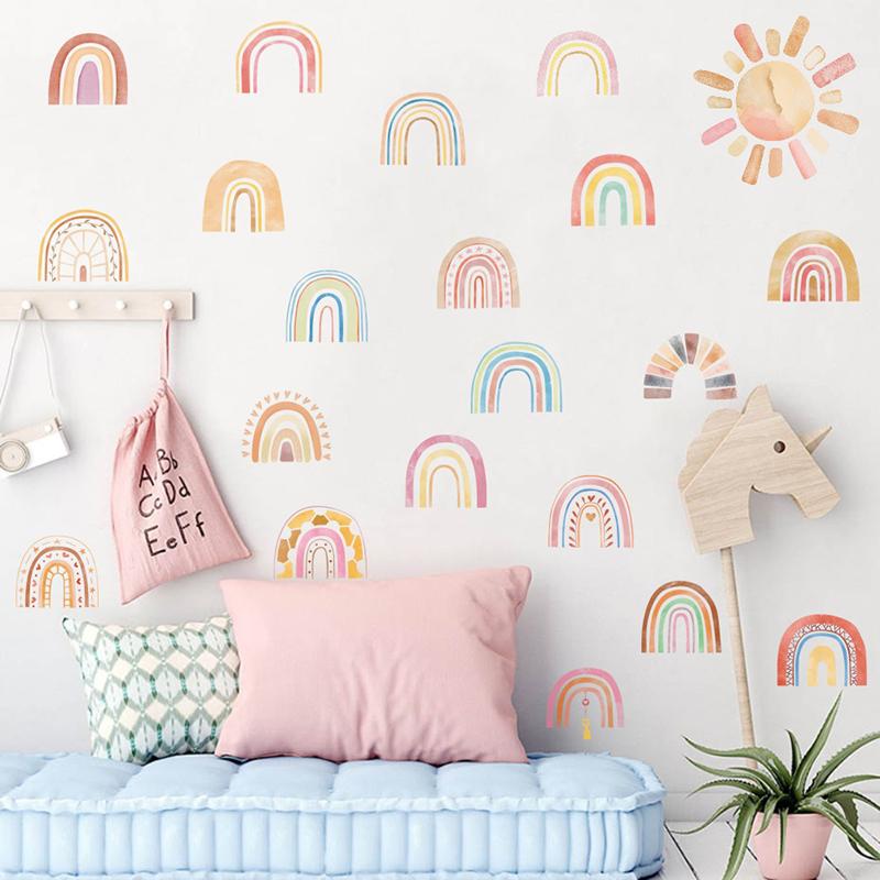 Wall Stickers 99*31CM for Bedroom Living Room for Wall Tile Window Rainbow