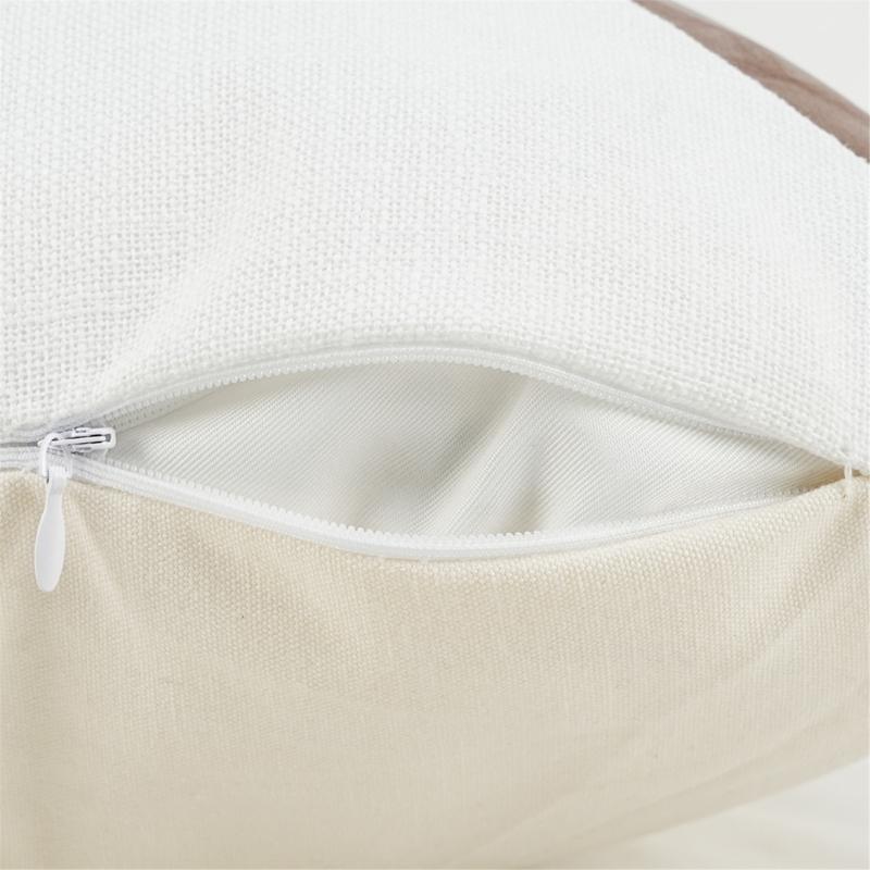 Faux Leather Pillow Case Waist Cushions Cover for Living Room Sofa Splicing Linen Throw Pillowcase Home Decoration