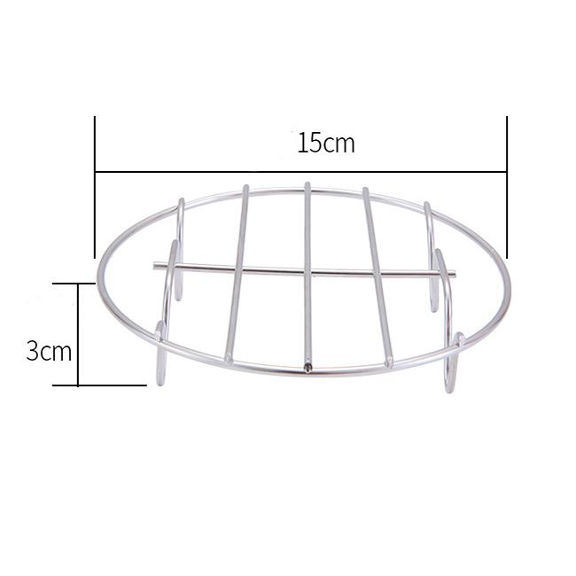 304 Rustfritt Stål Dampskinnstativ Dumplings Egg Mat Dampingbrett Rundt Kokekar Riskokere Airfryer Stativ Kjøkkenutstyr