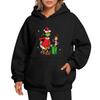 Ladies' Christmas Style Printed Hoodie With Wool And Pockets For Women