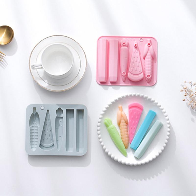 Painting Crayon Silicone Mold Baby Drawing Pencil Cupcake Chocolate Fondant Mould Cake Decorating Tools Candy Clay Molds