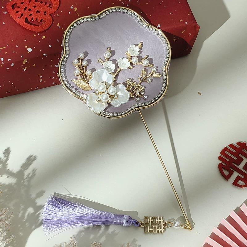 Bridal Gown Palm Xiuhe Handheld Props Small Fan